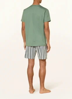 Shorty-Schlafanzug Serie PALM STRIPES