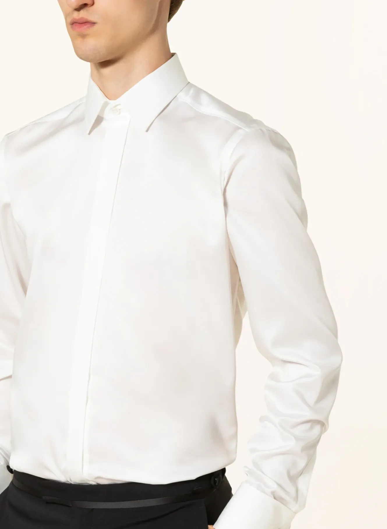 Smoking-Hemd tailored fit mit Umschlagmanschette