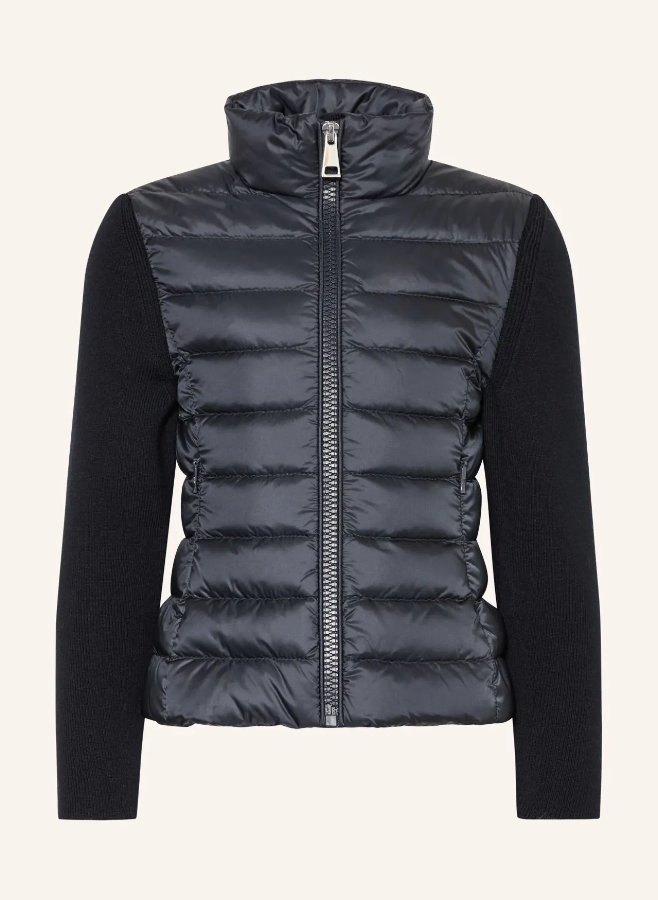 Steppjacke im Materialmix