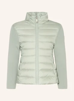 Steppjacke im Materialmix