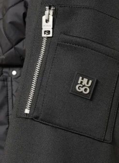 Steppjacke im Materialmix
