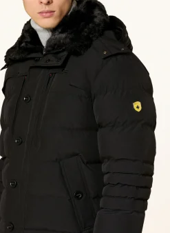 Steppjacke STARSTREAM mit abnehmbarer Kapuze und Kunstfellbesatz