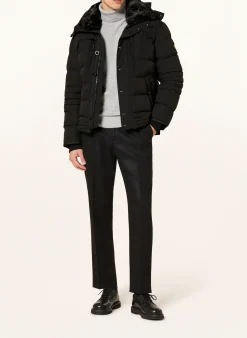 Steppjacke STARSTREAM mit abnehmbarer Kapuze und Kunstfellbesatz