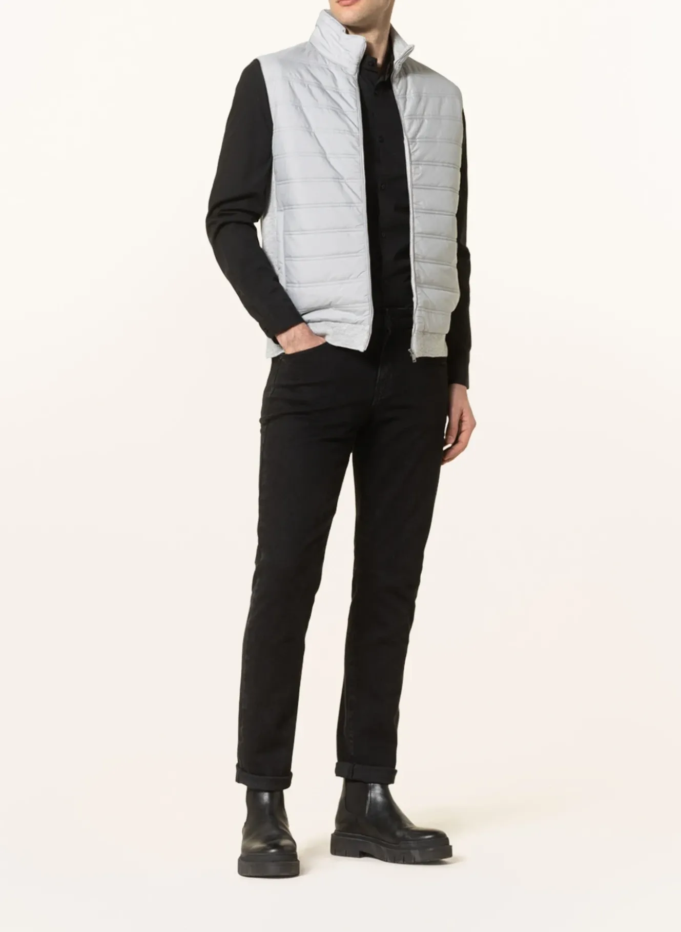 Steppweste WILLIAM im Materialmix