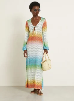 Strandkleid mit Glitzergarn