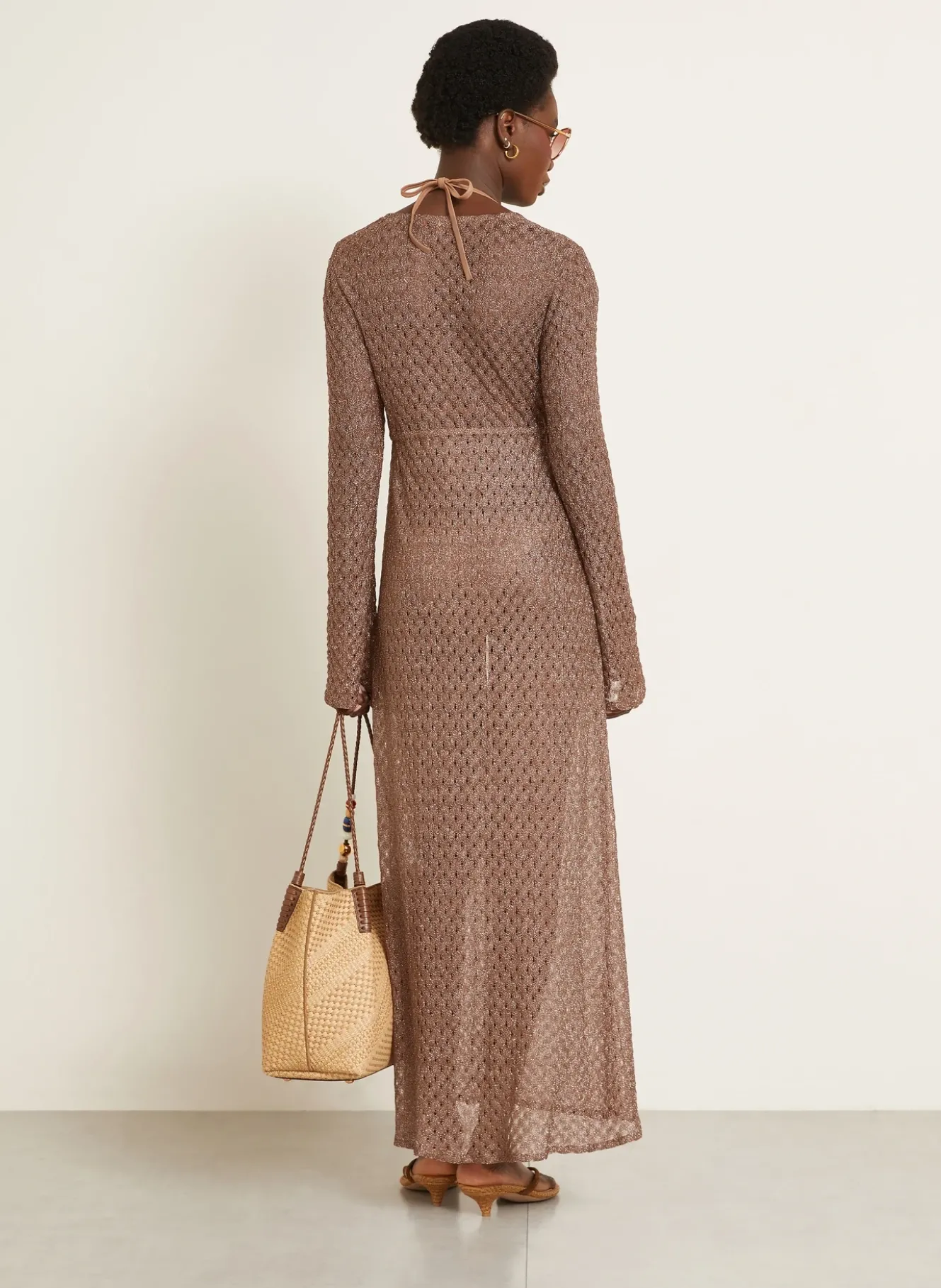 Strandkleid mit Glitzergarn