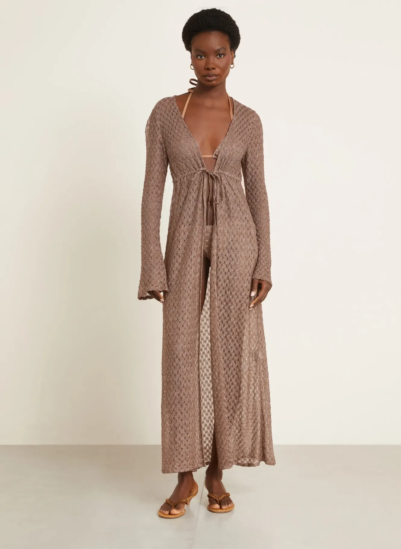 Strandkleid mit Glitzergarn