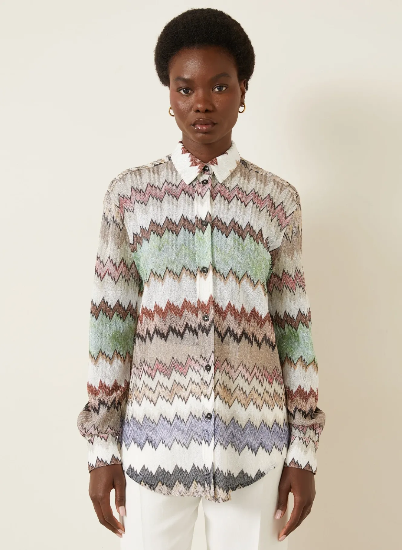 Strickbluse mit Glitzergarn