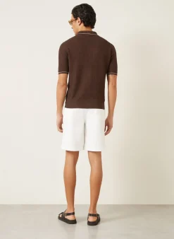 Strickhemd Extra Slim Fit mit Leinen