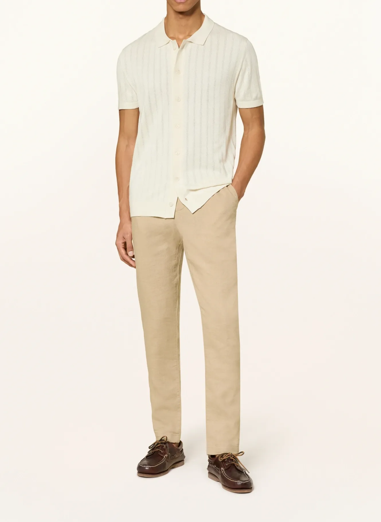 Strickhemd Slim Fit