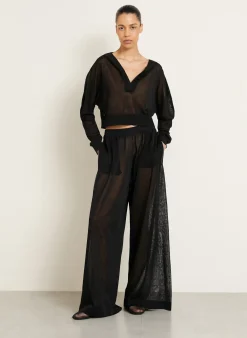 Strickhose aus Leinen