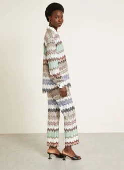 Strickhose mit Glitzergarn