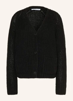 Strickjacke ALIVA mit Seide und Leinen