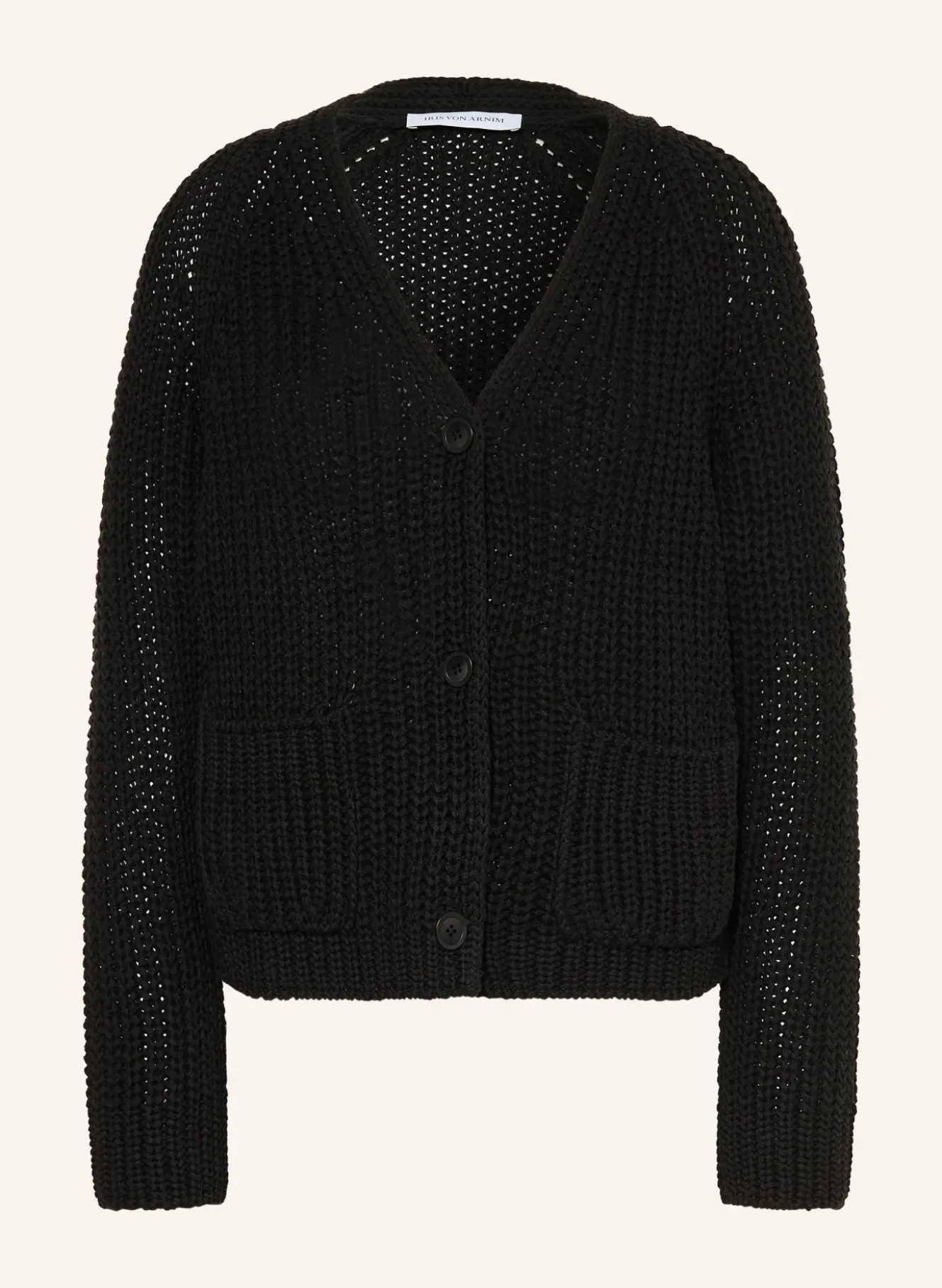 Strickjacke ALIVA mit Seide und Leinen