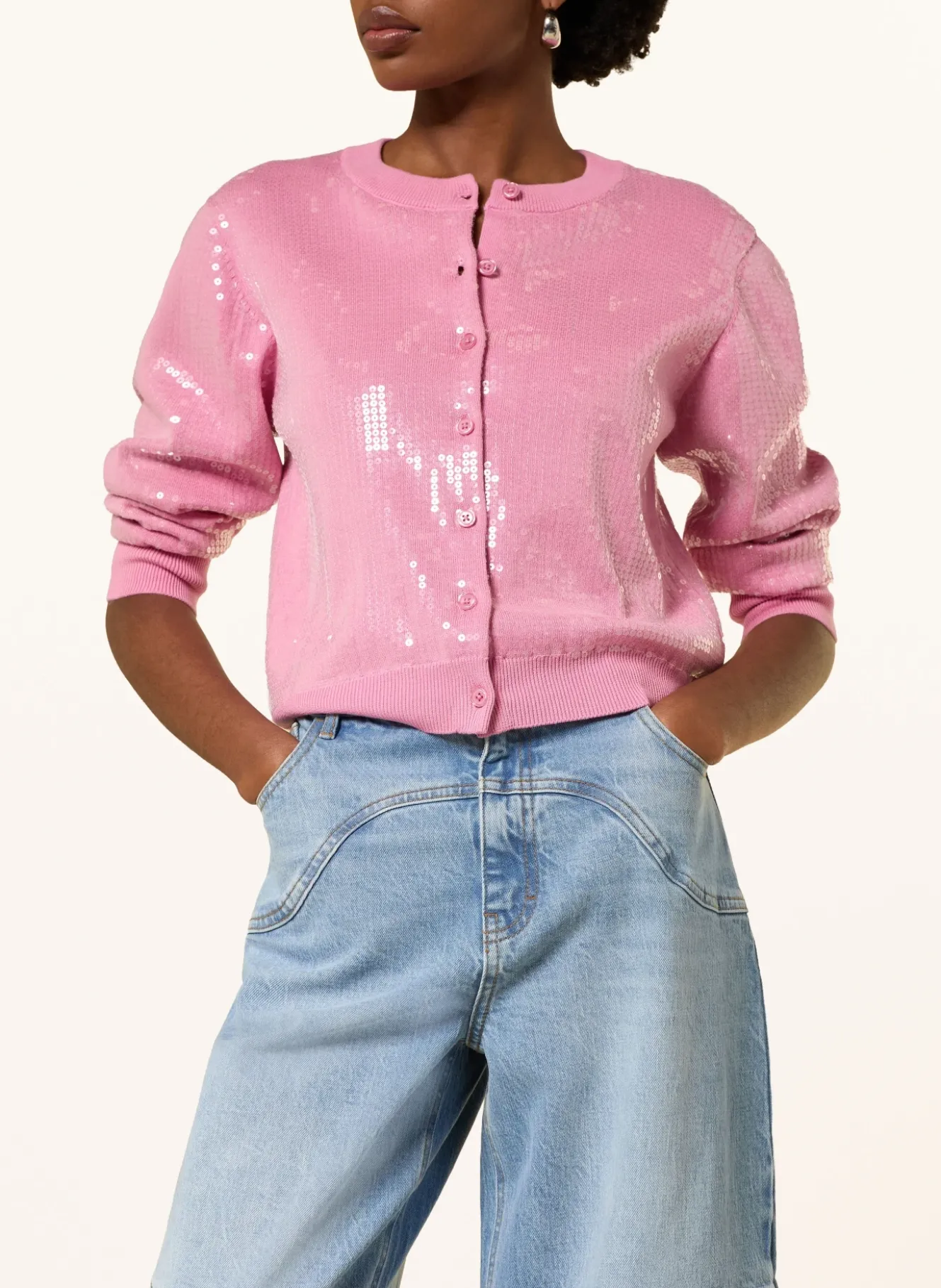 Strickjacke CAYLEE mit Pailletten