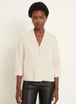 Strickjacke FALLOU aus Cashmere mit 3/4-Arm