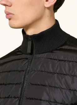 Strickjacke HYBRDIGE im Materialmix
