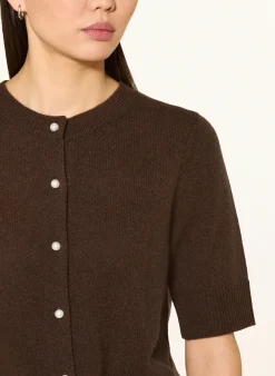 Strickjacke mit Cashmere und 3/4-Arm
