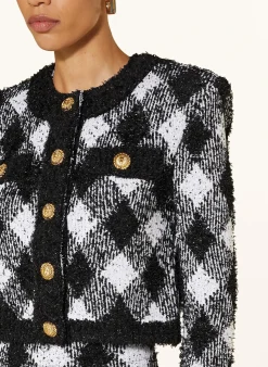 Strickjacke mit Glitzergarn