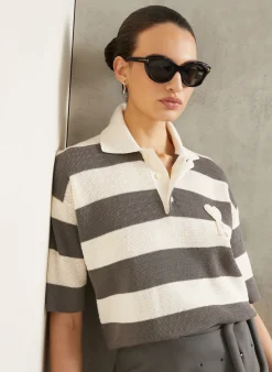 Strick-Poloshirt