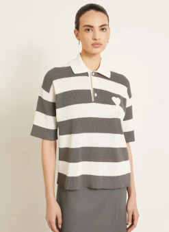 Strick-Poloshirt