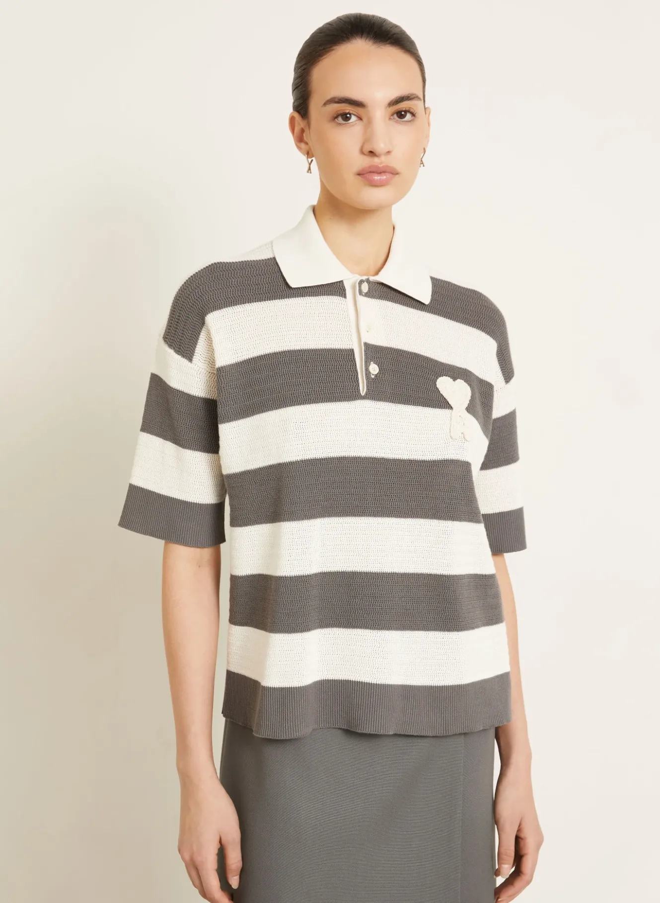 Strick-Poloshirt