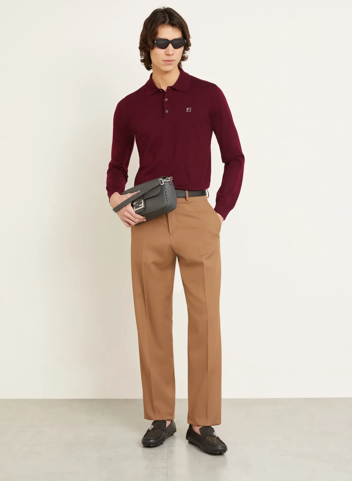 Strick-Poloshirt