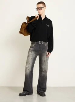Strick-Poloshirt