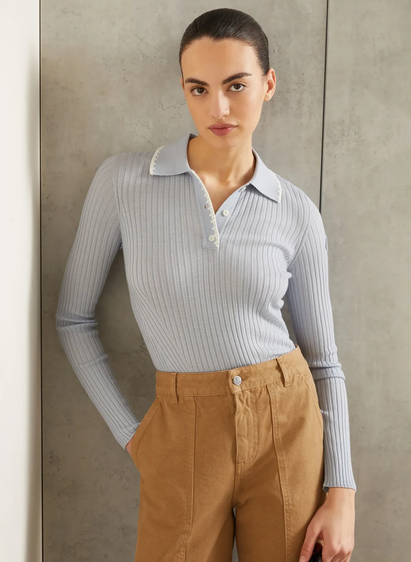 Strick-Poloshirt