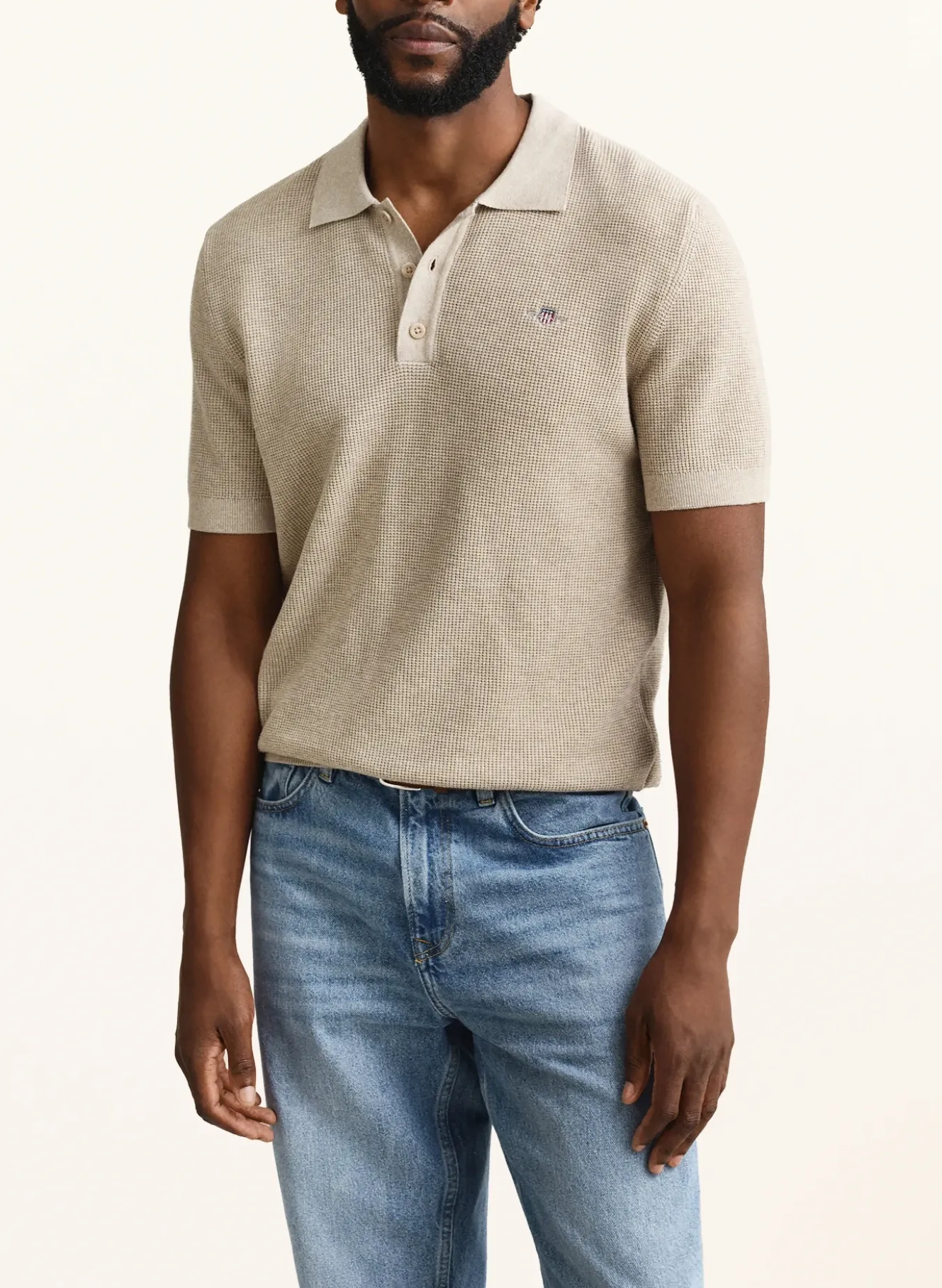 Strick-Poloshirt