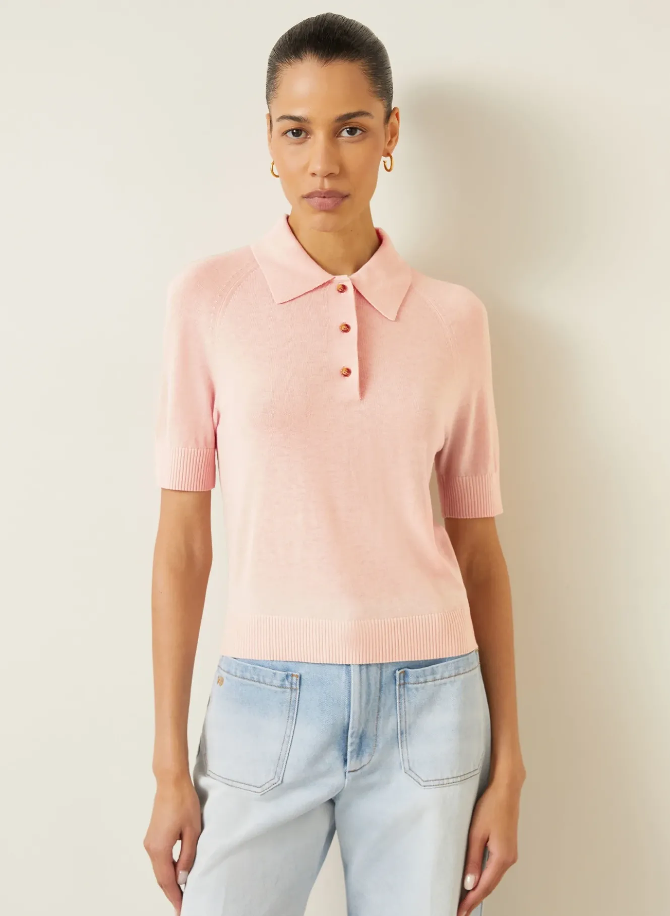 Strick-Poloshirt