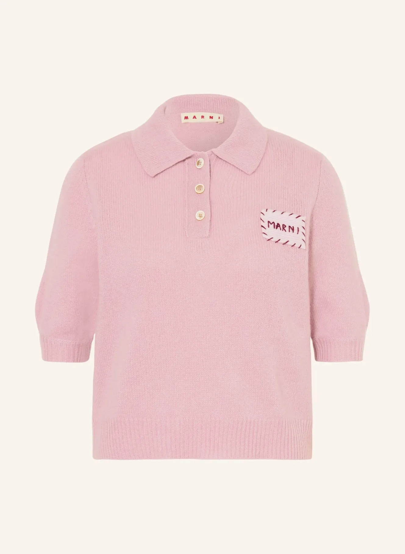 Strick-Poloshirt aus Cashmere