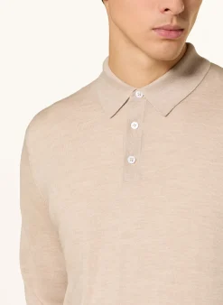 Strick-Poloshirt aus Merinowolle