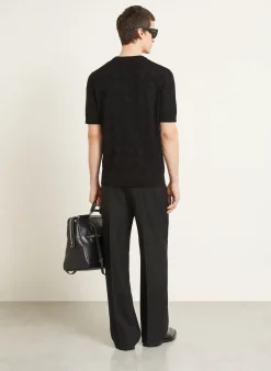Strick-Poloshirt aus Seide