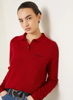 Strick-Poloshirt mit Cashmere