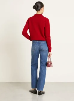 Strick-Poloshirt mit Cashmere