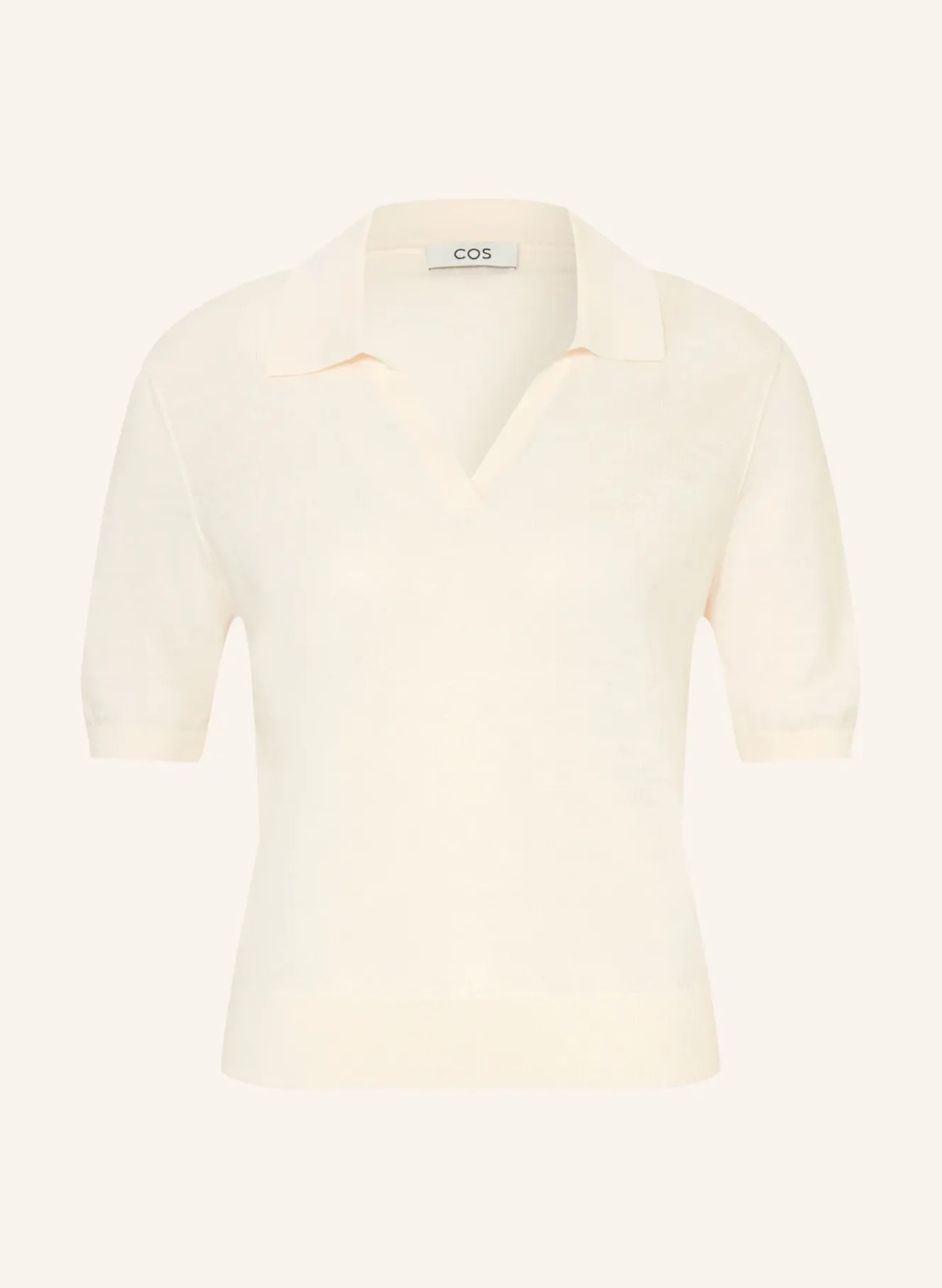 Strick-Poloshirt mit Leinen