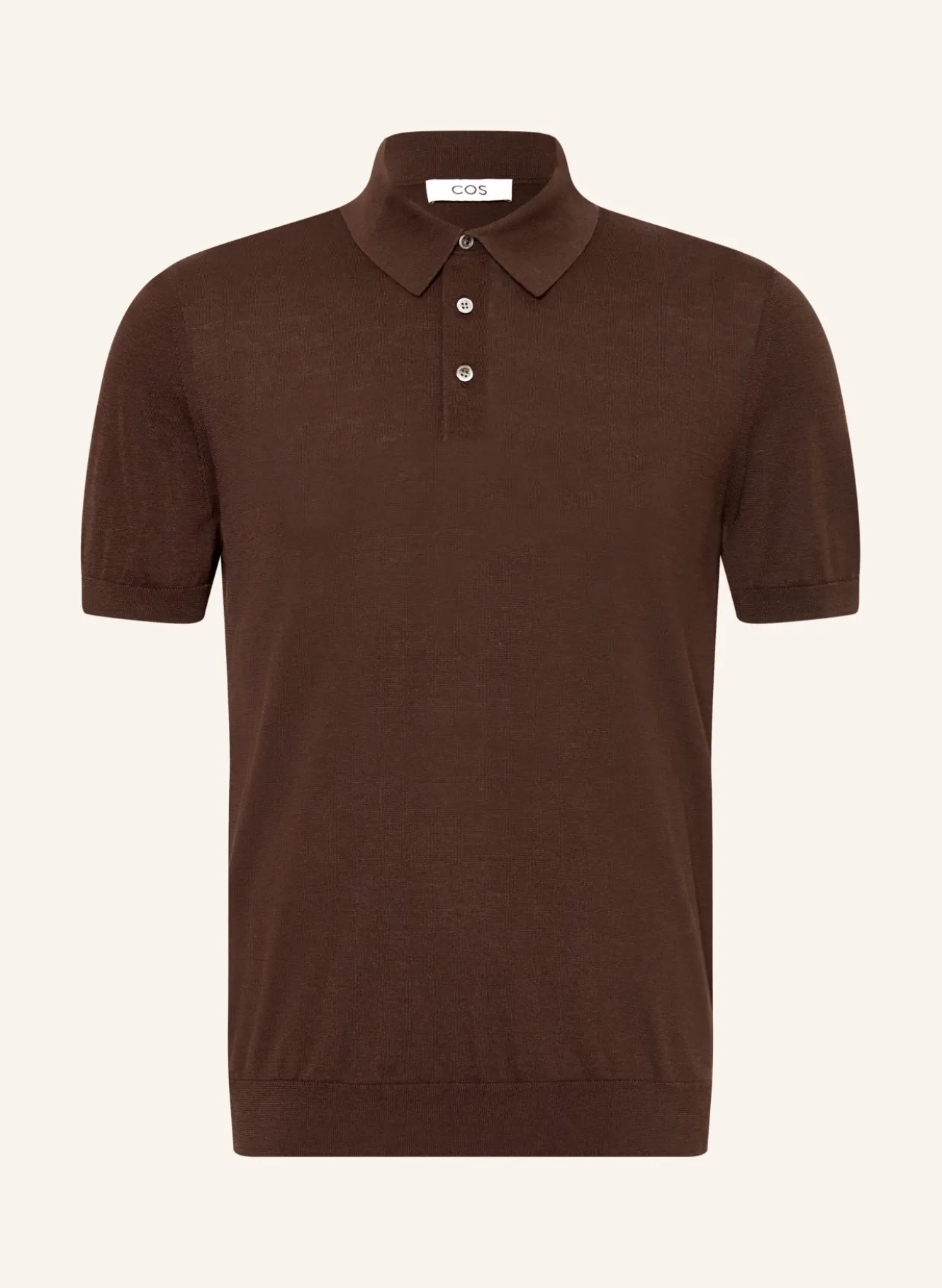 Strick-Poloshirt mit Seide