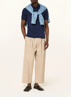 Strick-Poloshirt mit Seide