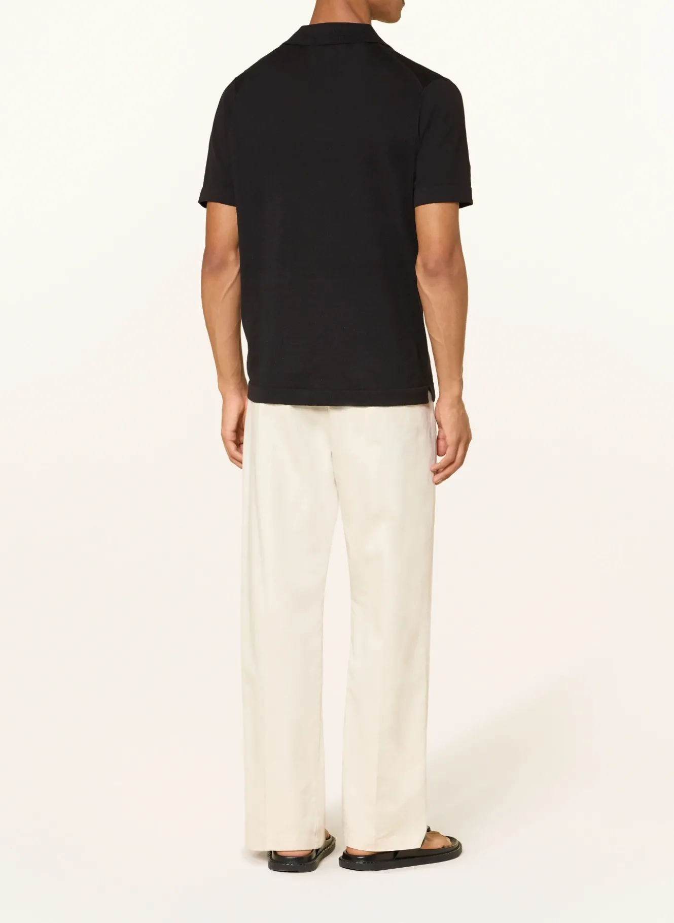 Strick-Poloshirt RYAN mit Leinen