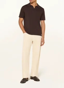 Strick-Poloshirt RYAN mit Leinen