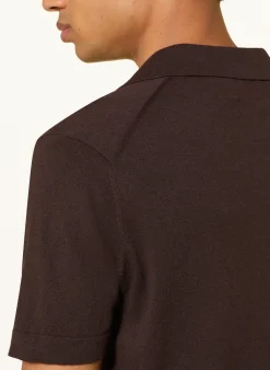 Strick-Poloshirt RYAN mit Leinen