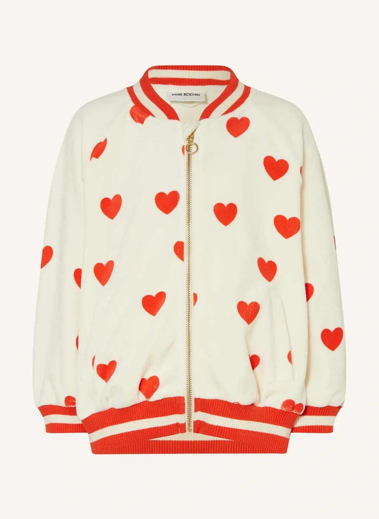 Sweatjacke aus Samt