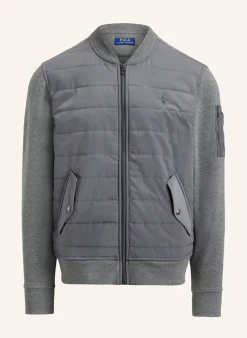 Sweatjacke im Materialmix