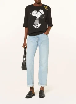 Sweatshirt mit 3/4-Arm und Schmucksteinen