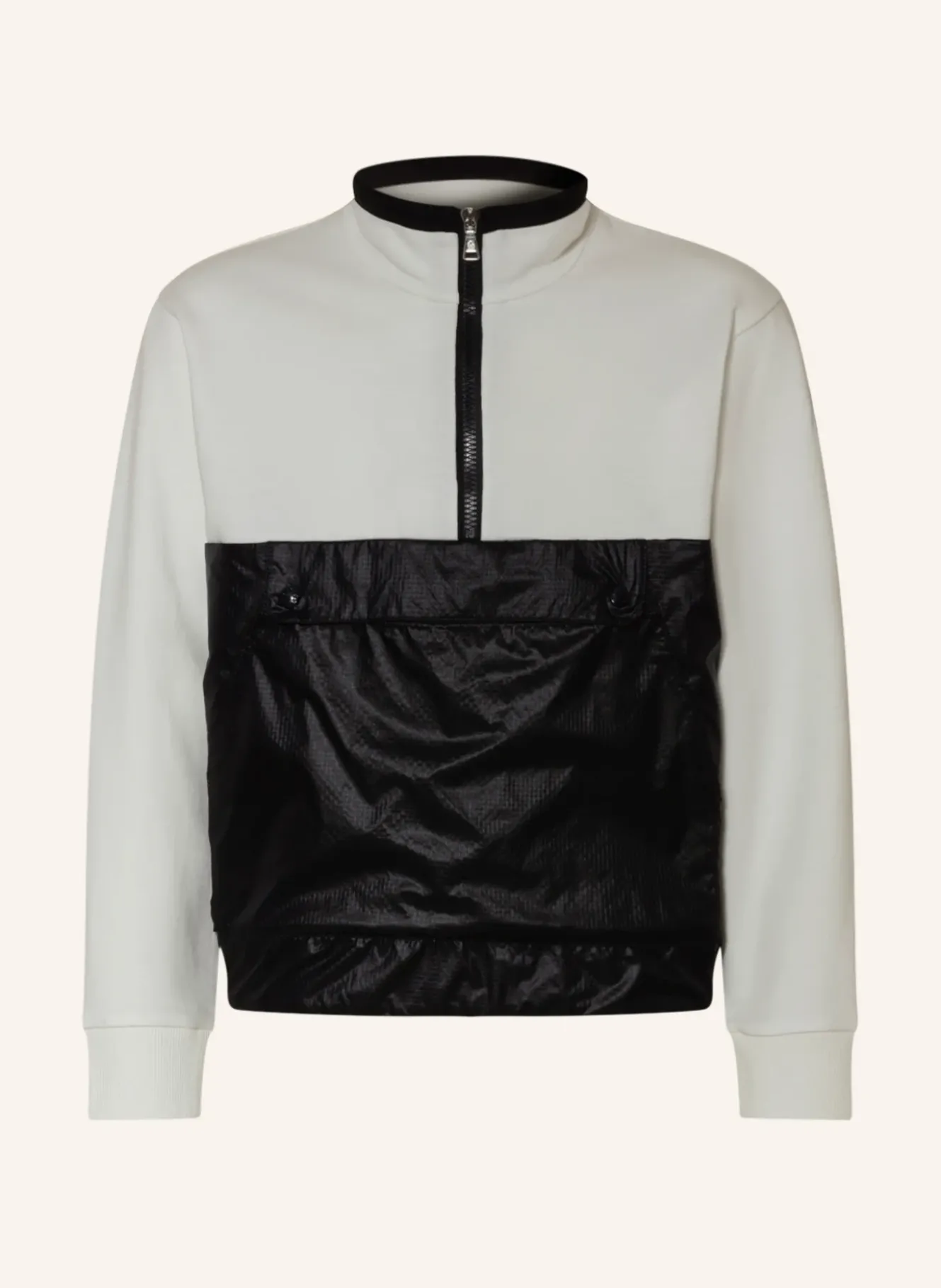 Sweat-Troyer im Materialmix