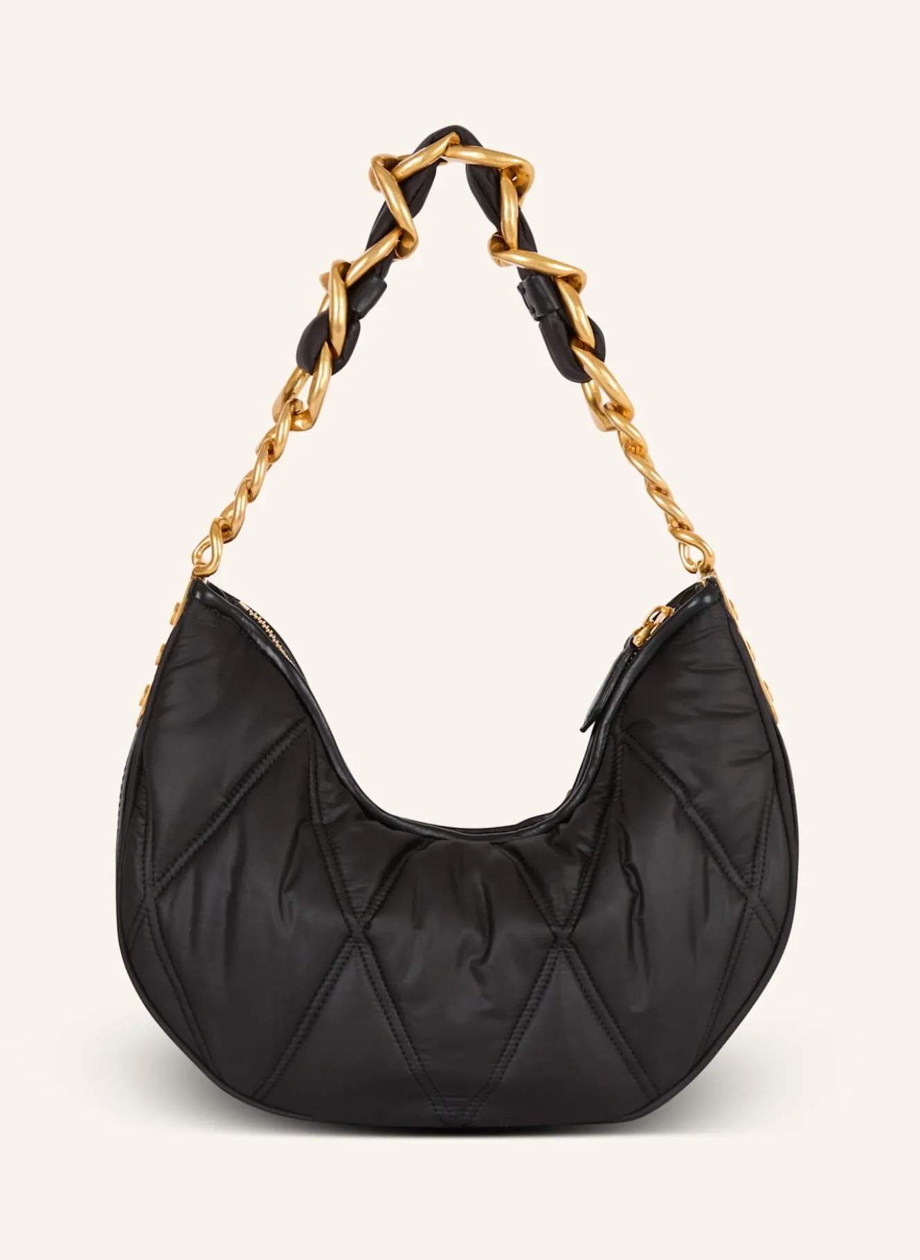 Tasche 1945 Soft Moon aus gestepptem Nylon mit Diamond-Muster