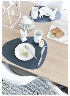 Tischset CURVE L aus Leder