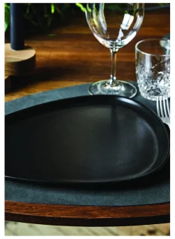 Tischset CURVE L aus Leder