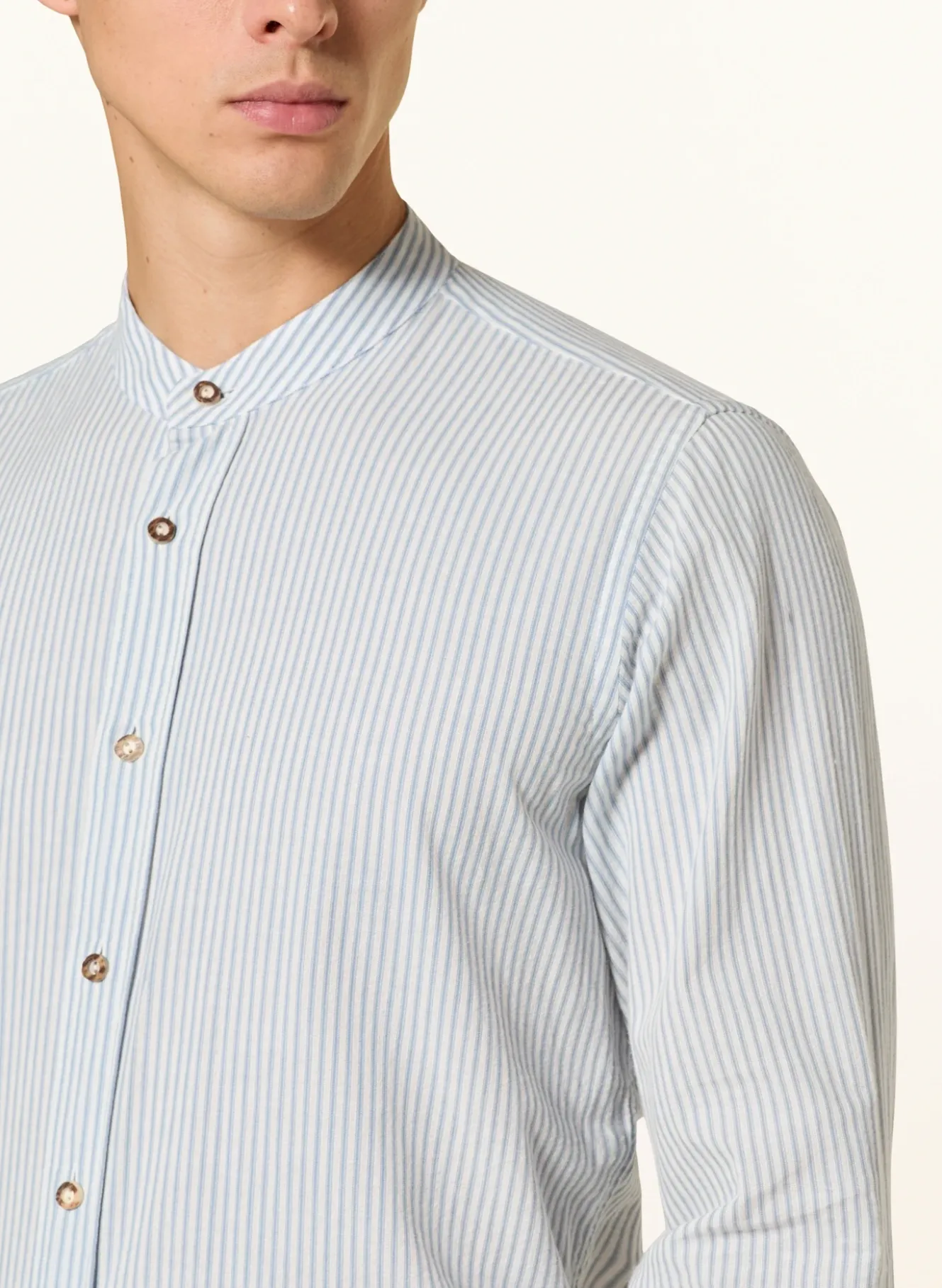 Trachtenhemd HANSI Slim Fit mit Stehkragen